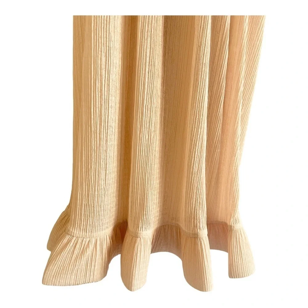 Jonathan Simkhai Textured Rita Halter Neck Shift Maxi Ruffle Dress NWT Sz Medium - Picture 8 of 11